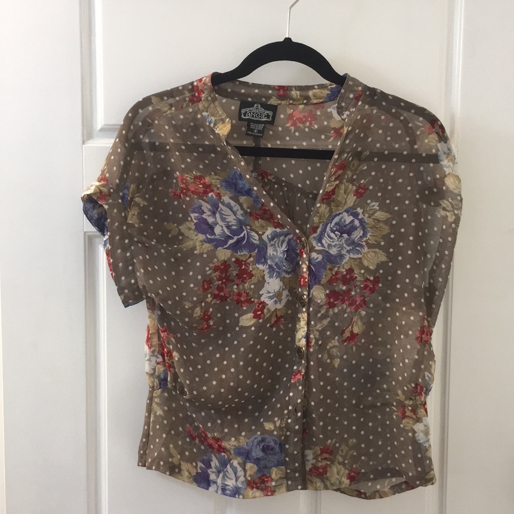Floral short sleeve bottom down